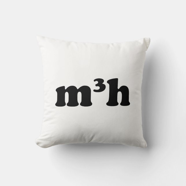 m3h throw pillow (Front)
