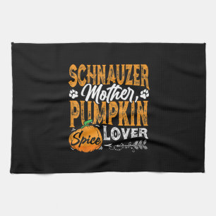 M3SSS Miniature Schnauzer Dog gift Halloween Fall Kitchen Towel