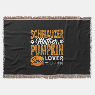 M3SSS Miniature Schnauzer Dog gift Halloween Fall Throw Blanket