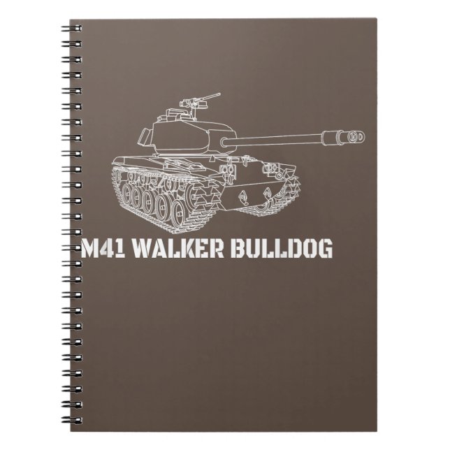 M41 Walker Bulldog American Light Army Tank Gift Notebook (Front)