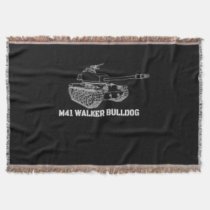 M41 Walker Bulldog American Light Army Tank Gift Throw Blanket
