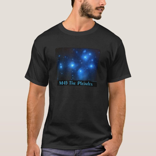 M45 Pleiades Star Cluster Astronomy n T-Shirt (Front)