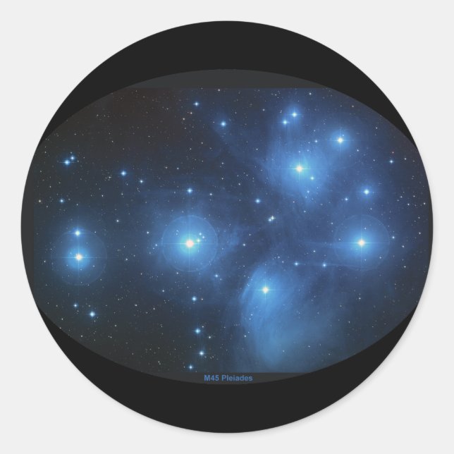 M45 the Pleiades Classic Round Sticker (Front)