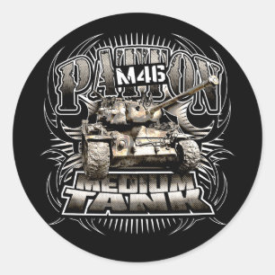 M46 Patton Classic Round Sticker Sticker
