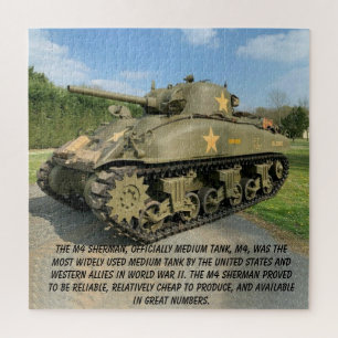 M4 SHERMAN TANK   JIGSAW PUZZLE