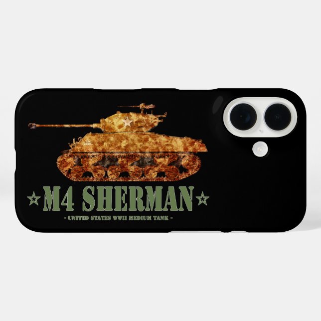 M4 Sherman World War Two American Medium Tank WWII Case-Mate iPhone Case (Back (Horizontal))