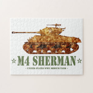 M4 Sherman World War Two American Medium Tank WWII Jigsaw Puzzle