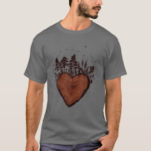 M4ng Heart Trees Trunk Tree Plant Lover Adventure T-Shirt