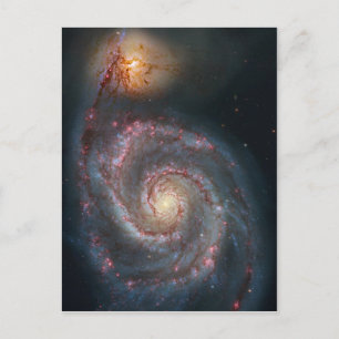 M51 Whirlpool Spiral Galaxy NASA Postcard