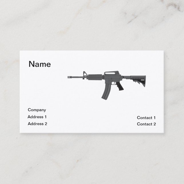 M-4 Rifle Business Card (Front)