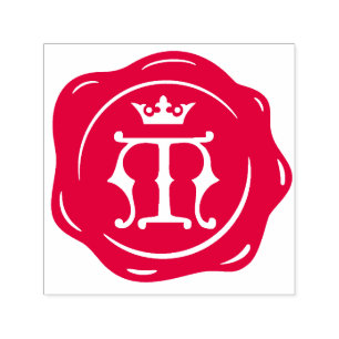 M - Antique Wax Seal Gothic Crown Initial Letter Self-inking Stamp