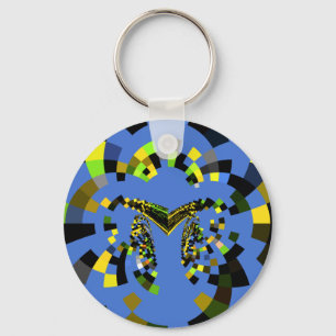 M Blue Keychain