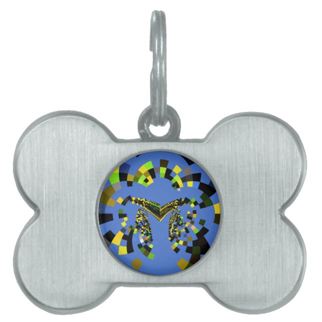 M Blue Pet Name Tag (Front)