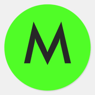 M CLASSIC ROUND STICKER