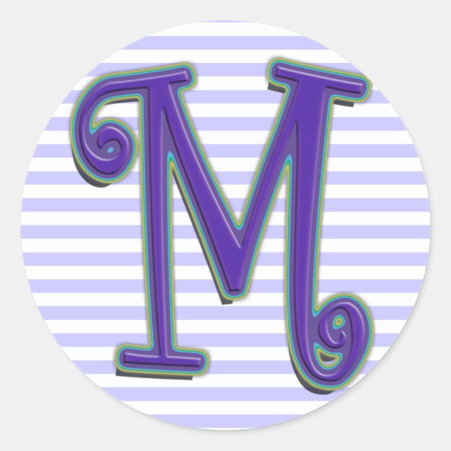 M CLASSIC ROUND STICKER (Front)