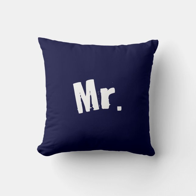 M. coussin de bleu marine (Recto)