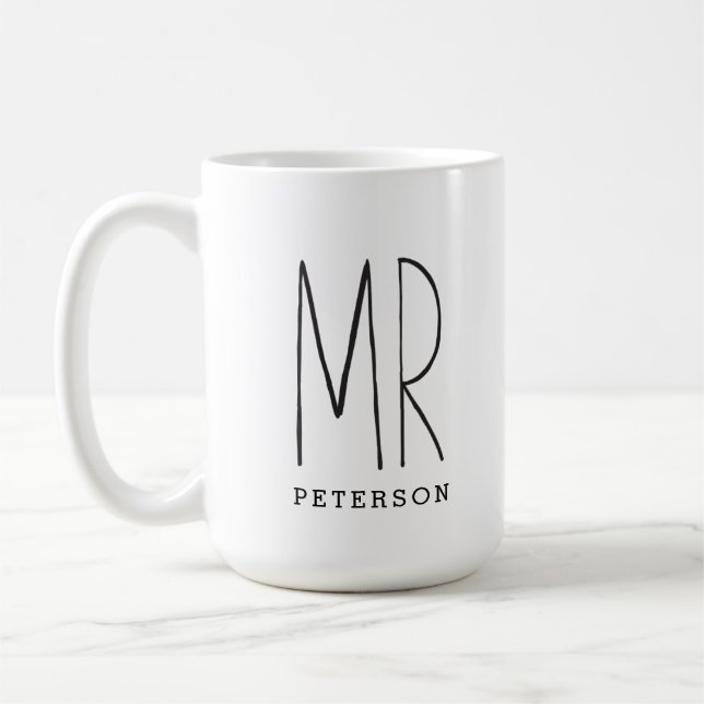 M. Custom Couple Mug Mariage Anniversaire Mug (Gauche)