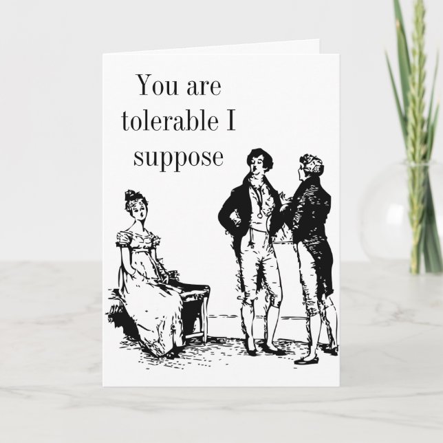 M. Darcy Valentine Carte no2 - Fierté et préjugés (Devant)