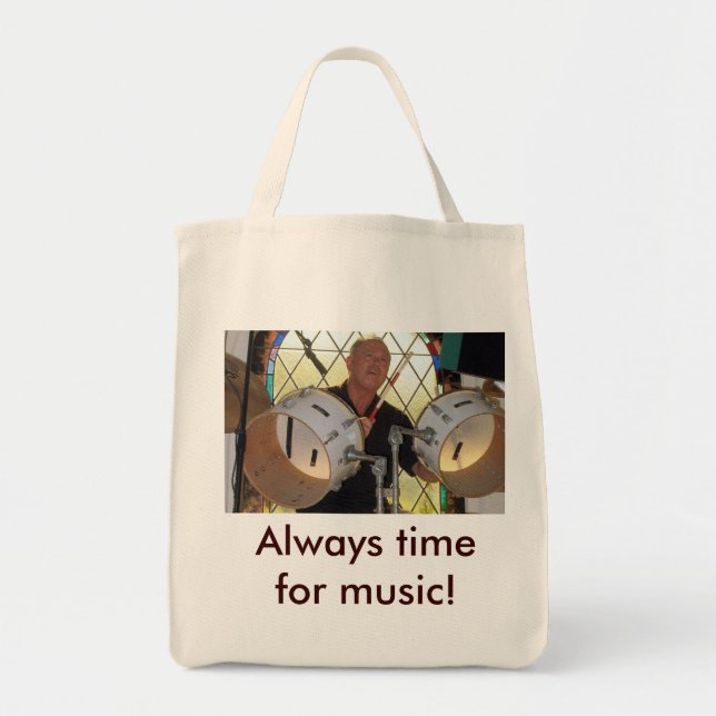 m-drums, Always time for music! Tote Bag (Front)