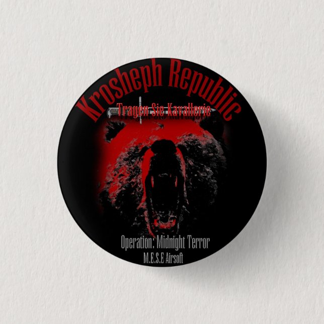 M.E.S.E Airsoft Operation: Midnight Terror 1 Inch Round Button (Front)