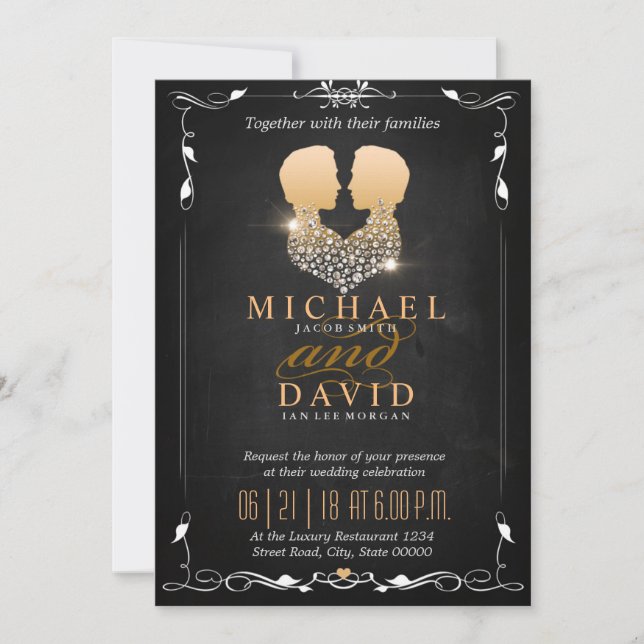 M. et M. - Faire-part de mariage gay (Devant)