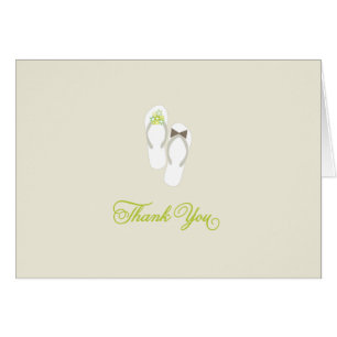 M. Et Mme Flip Flops Green Daisies Beach Mariage