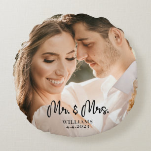 M. et Mme Mariage Couple Coussin