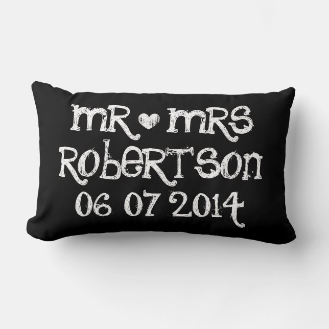 M. et Mme mariage lumbar coussin pour les jeunes m (Recto)