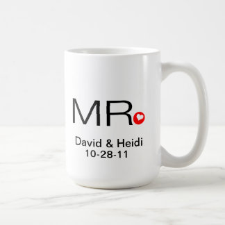 M. et Mme personnalisés Wedding Mug