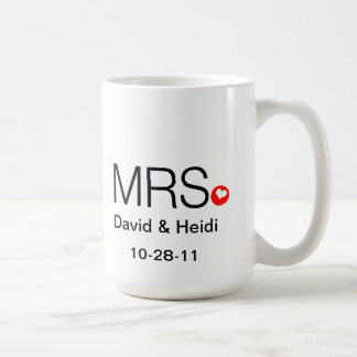 M. et Mme personnalisés Wedding Mug