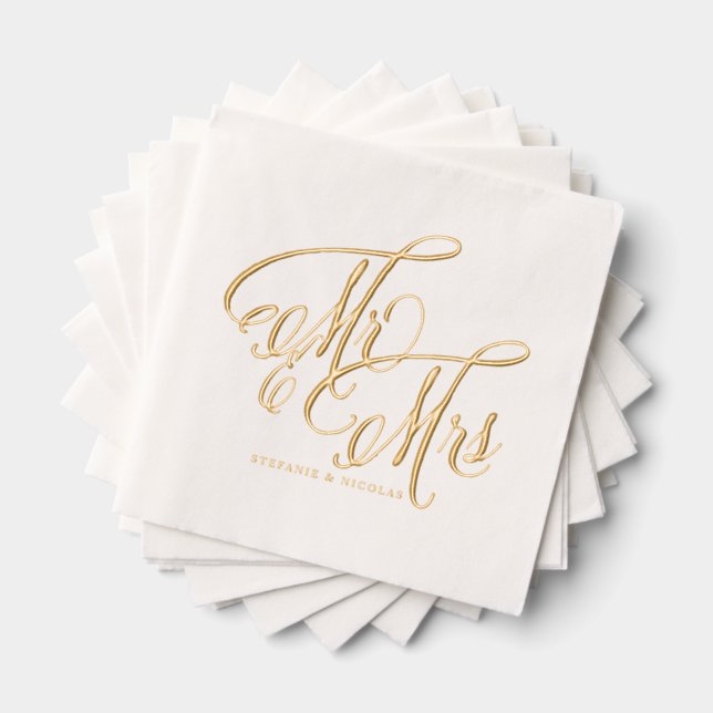 M. et Mme Rustic Calligraphy Mariage (Insitu (empilé))