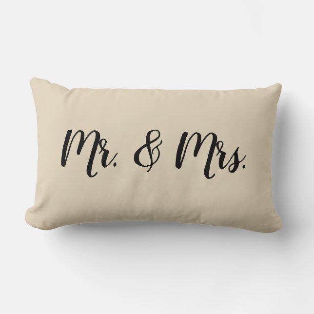 M. et Mme Script Mariage de chambre Coussin (Recto)