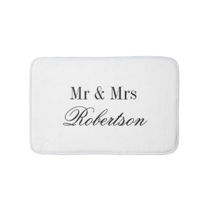 M. et Mme tapis de bain pour le couple mariage mar