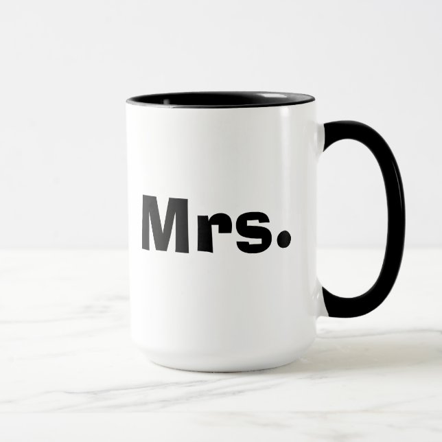 M. et Mme tasses - les couples noirs et blancs (Droite)