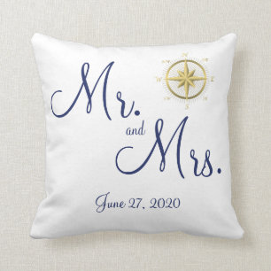 M. et Mme White Mariages nautiques Coussins