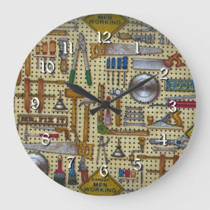 M. Fix It Handyman Outils Mur Arrondi Horloge
