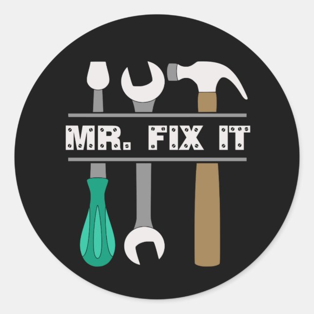 M. Fix It Mens Outils Sticker (Devant)