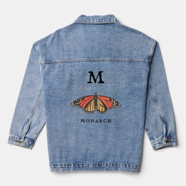"M" for Monarch  Denim Jacket (Back)