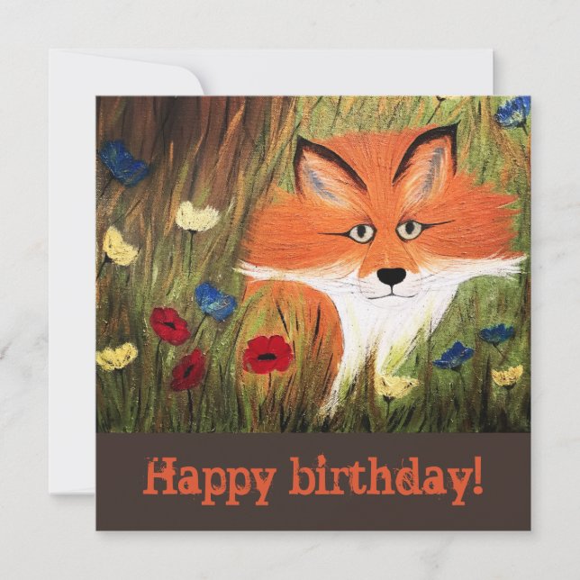 M. FOX, Carte Plat, Anniversaire (Devant)