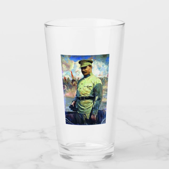 M. Frunze - Soviet Army Officer, Red Army Founder Glass (Front)