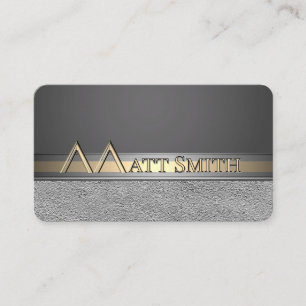 M, Gris Argent Or Cuivre Hommes Cartes de visite d