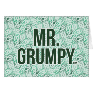 M. Grumpy   Nom vert et Motif de caractères