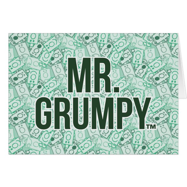 M. Grumpy | Nom vert et Motif de caractères (Devant Horizontal)
