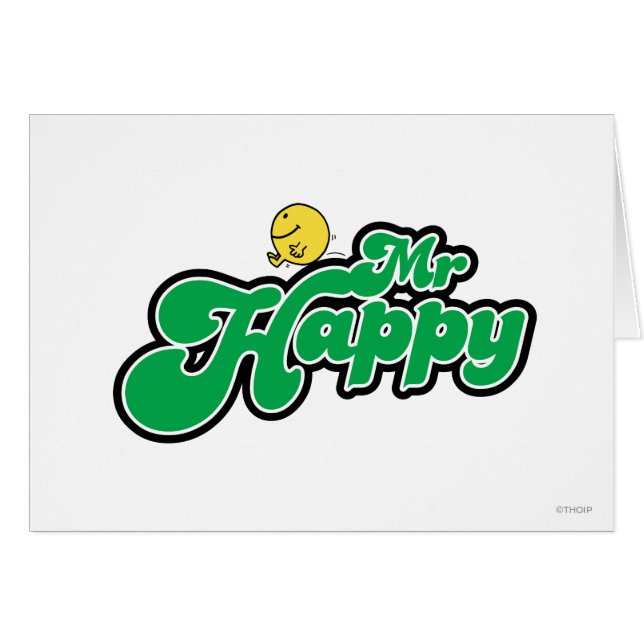 M. Happy Glissant Vers Le Bas Vert (Devant horizontal)