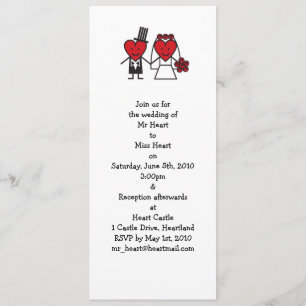 M. Heart Faire-part de mariage - long