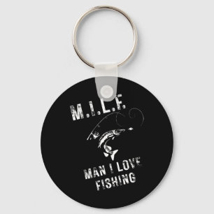 M.i.l.f. Man I Love Fishing  Keychain
