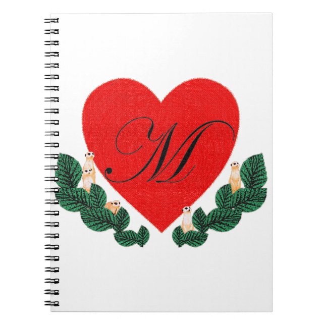 M in a heart notebook (Front)