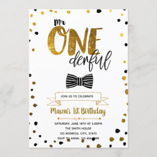 M. invitation onederful d'anniversaire