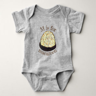 M is for Macaroon Passover Coconut Jewish Dessert Baby Bodysuit