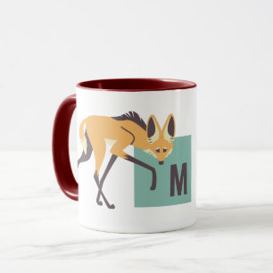 M is for Maned Wolf (papaya) Mug